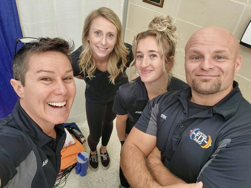 Erik Schreiber with members of the CustomFit360 team